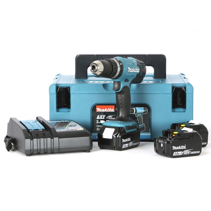 Makita DHP453RF3J Cordless Impact Drill + 3 Batteries 18V on sale at £ 277.9